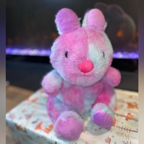Animal Adventure 2019 Blue & Purple Tie Dyed BUNNY Rabbit plush stuff animal - Picture 2 of 8